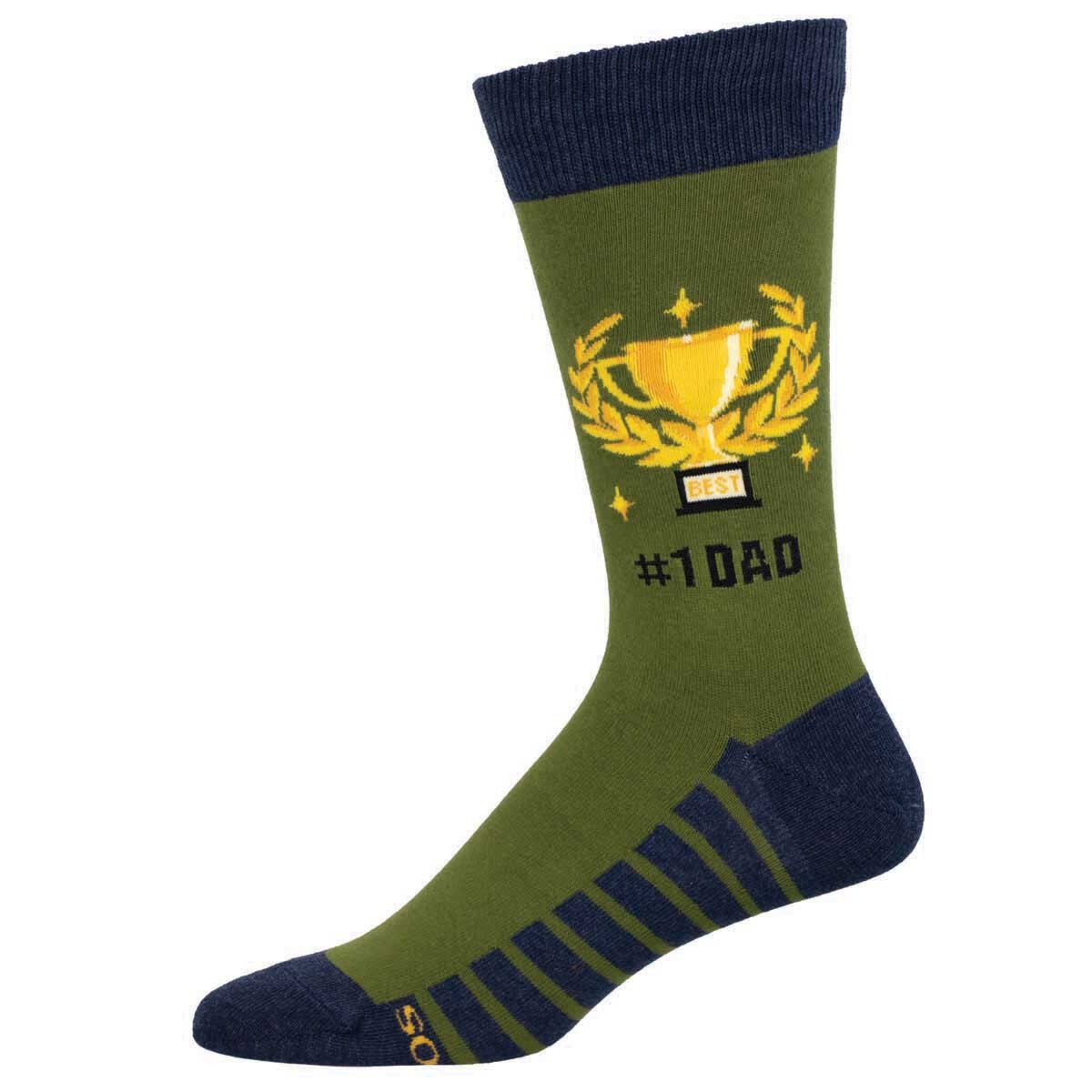 #1 Dad Green Socks