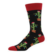 Christmas Cactus Socks - Black