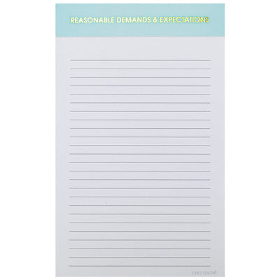Resonable Demands & Expectations Notepad