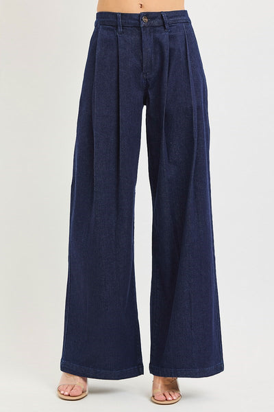Slouchy Palazzo Trouser Dark Jeans