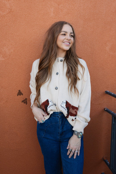 Ranch Royalty Herford Cream Cardigan