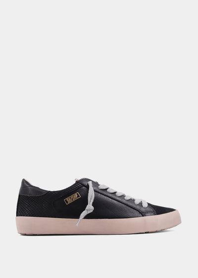 Leather Sneakers - Rebel Black