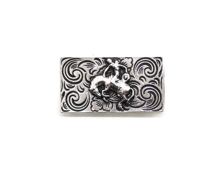 Fashion Tooled Bronc Rider Money Clip