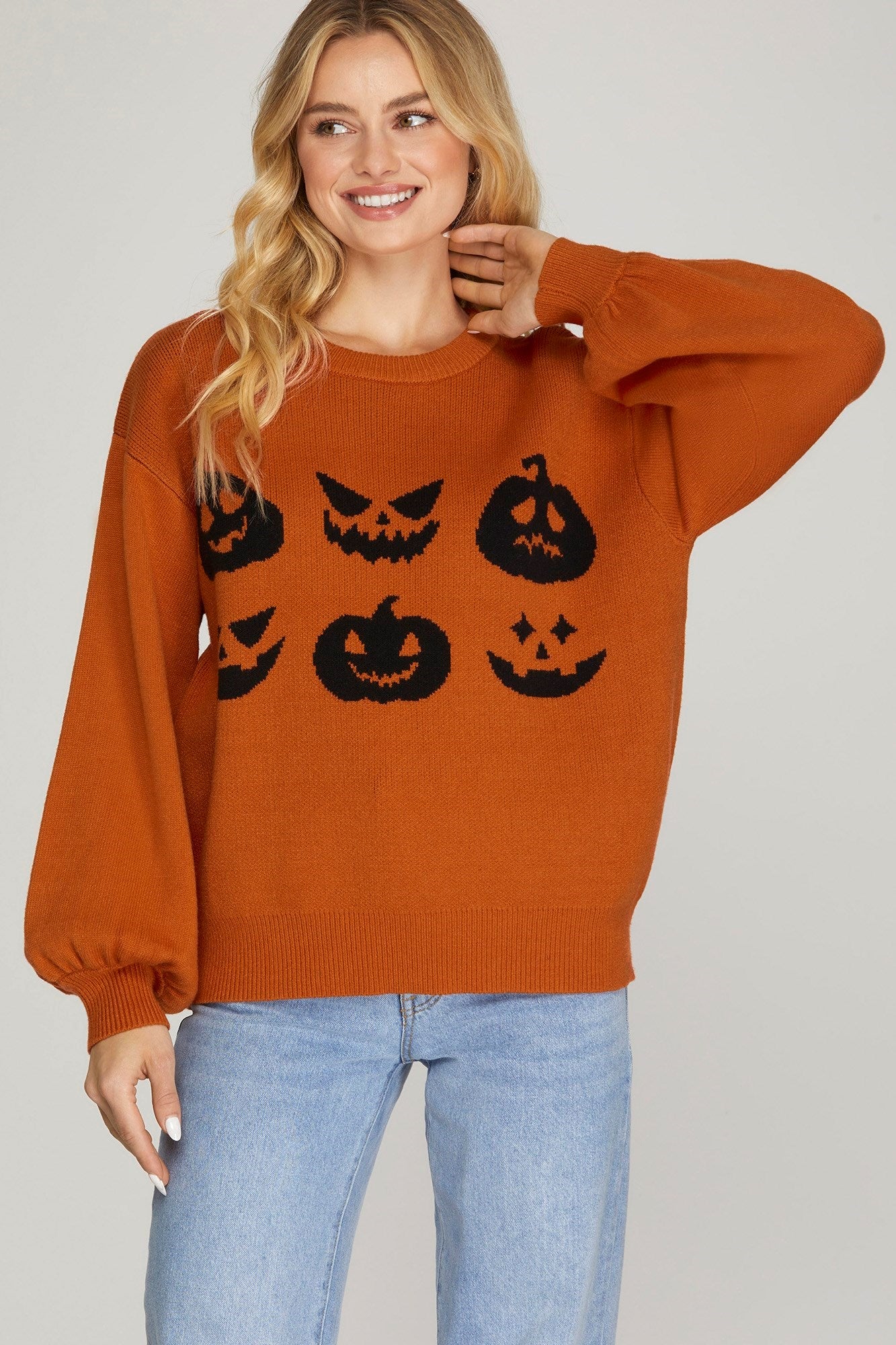 Halloween Jack Pumpkin Sweater