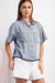 Emma Mineral Wash Button Down Top