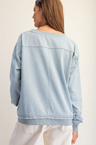 Mineral Washed Boot Motif Sweatshirt