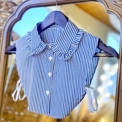 The Button Up Dicky - Ruffle Collar