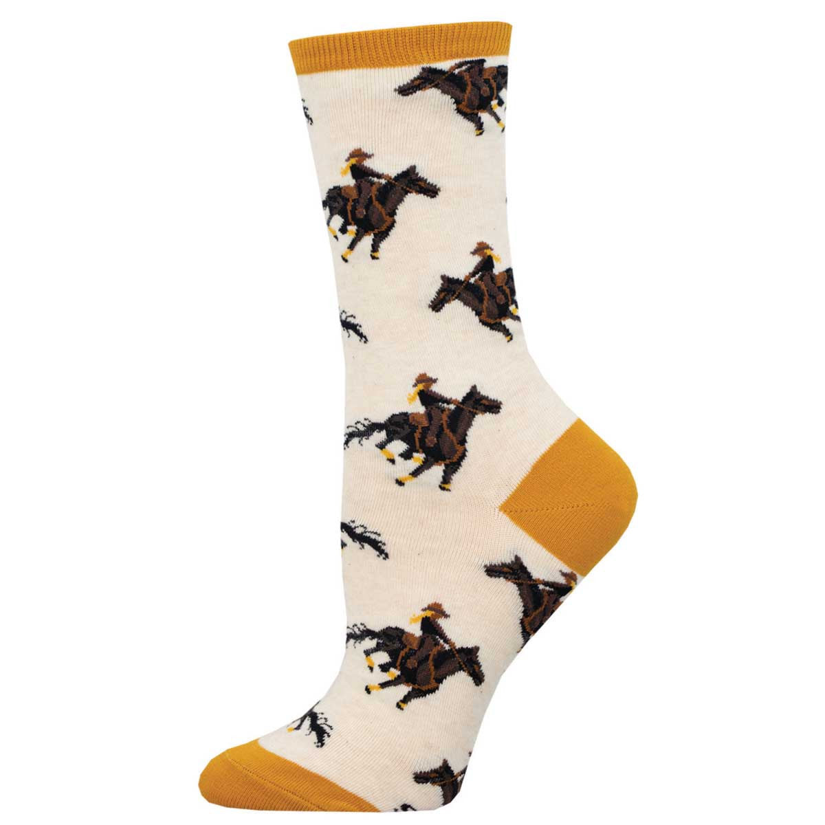 Giddy Up Women's Socks - Ivory Heather