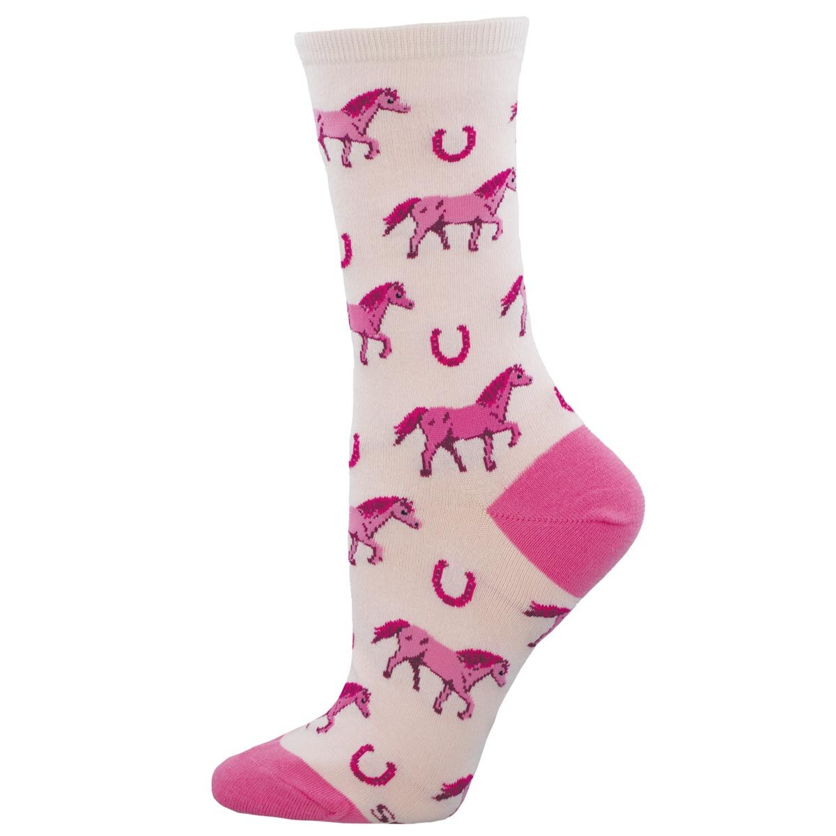 Fuchsia Horse Society Socks