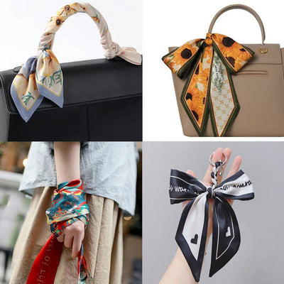 Chic Floral Letter Twilly Scarf Gift Wrap