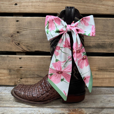 Pink and Green Western Skinny Mini Wild Rag Scarf / Cowgirl Necktie #TW139