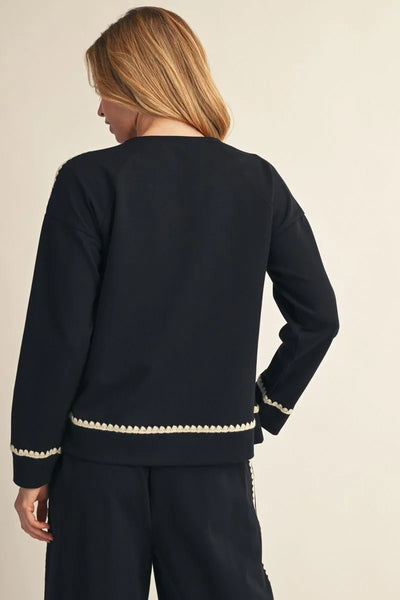 Drop Shoulder Casual Sweatshirt & Pants
