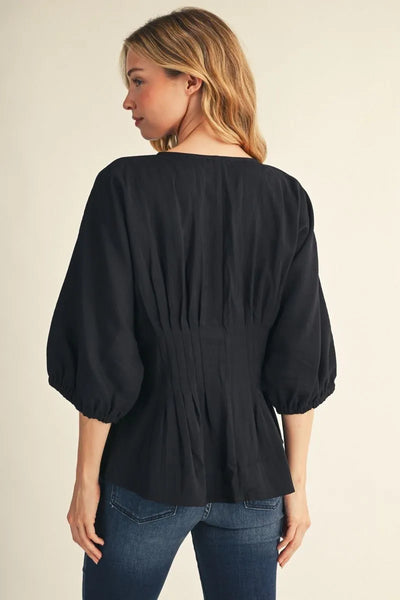 Black Peplum Blouse