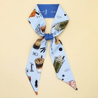 Skinny Floral Letter Scarf for Hair or Gift Wrap