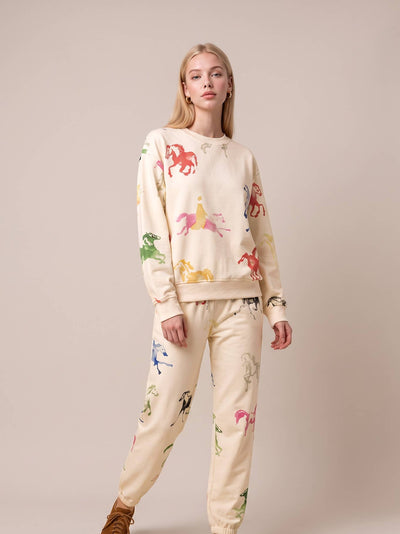 Multi Colored Horse Jogger Set