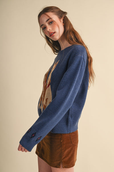 Navy Dog Sweater