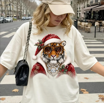 Glam Christmas Tiger Tee