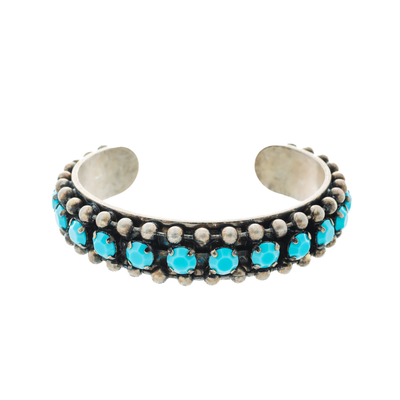 Coco Cuff in Antique Silver / Turquoise