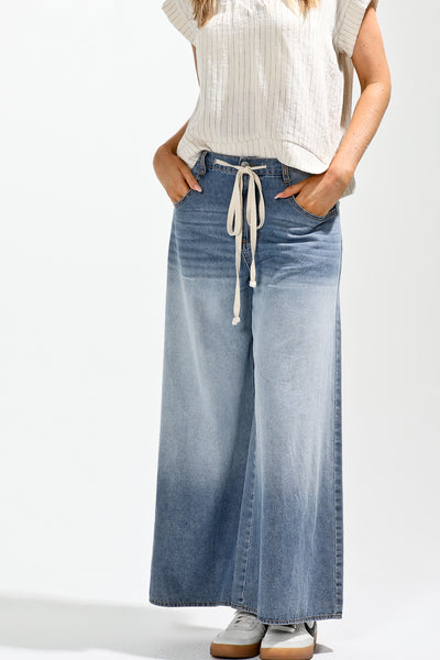 Paris Ombre Dyed Wide Denim Pants