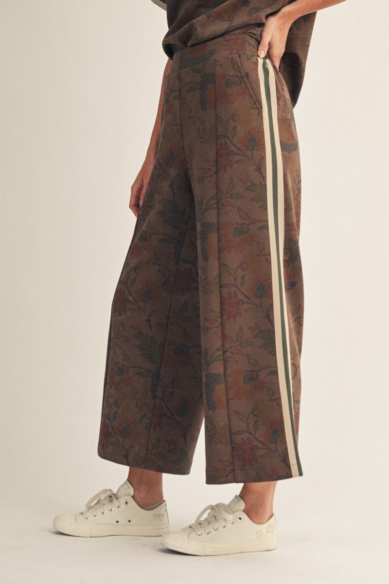 Stacia Floral Stripe Contrast Pant