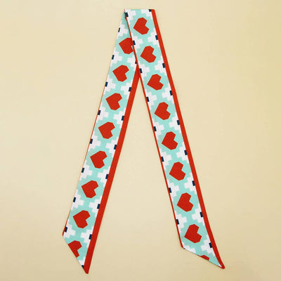 Skinny Floral Letter Scarf for Hair or Gift Wrap