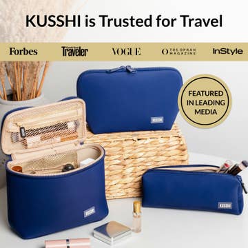 Neoprene Small Train Case- Machine Washable Cosmetic Bag