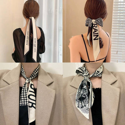 Chic Floral Letter Twilly Scarf Gift Wrap