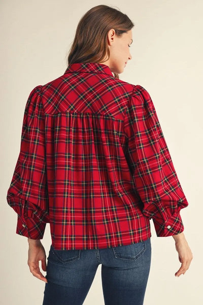 Kensington Tartan Plaid Blouse