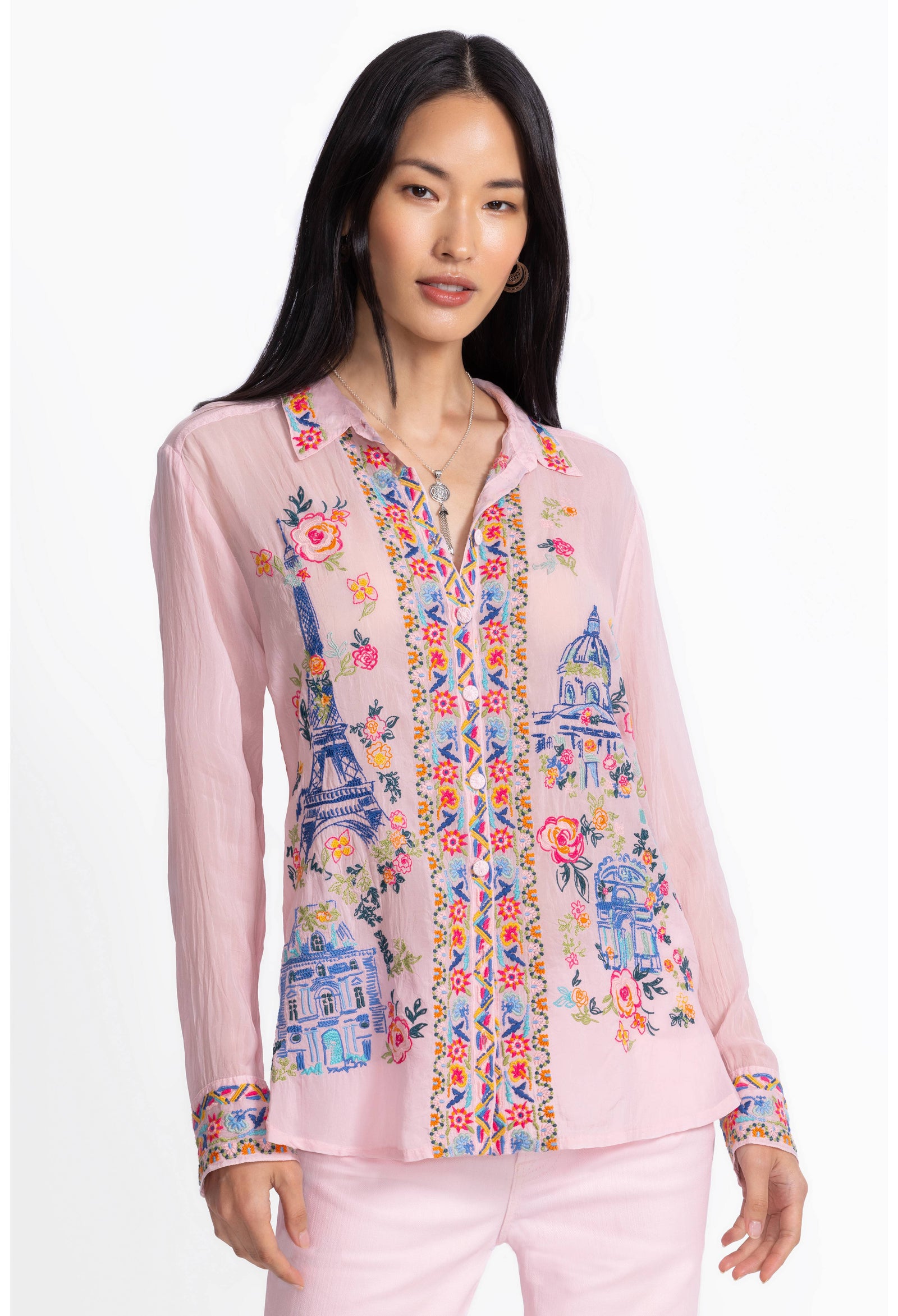 Johnny Was Primrose Sydnee Button Up Shirt