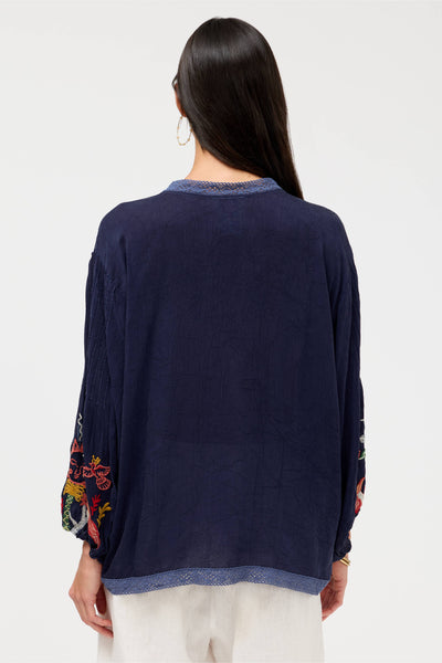 Johnny Was Blue Night Luna Shirt - Jude