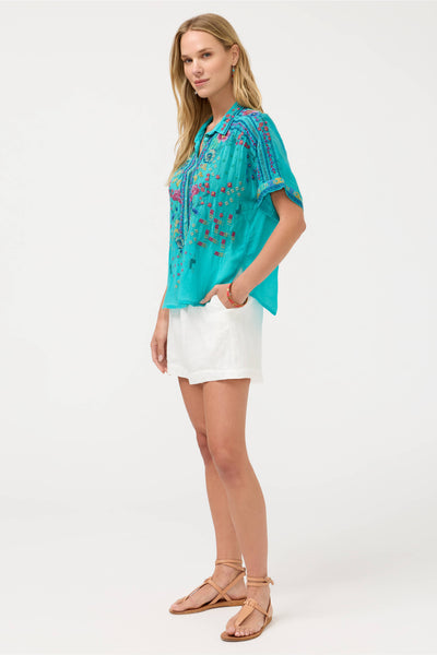 Johnny Was Audrey Short Sleeve Shirt - Lunes
