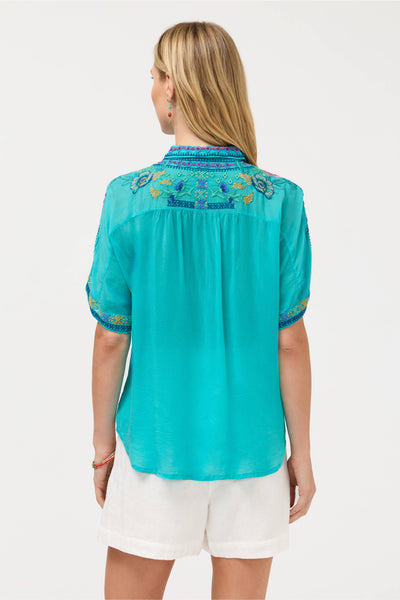 Johnny Was Audrey Short Sleeve Shirt - Lunes
