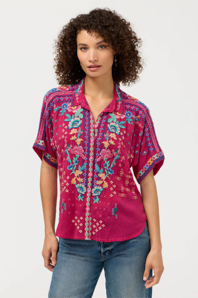 Johnny Was Audrey Short Sleeve Shirt - Lunes