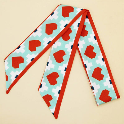 Skinny Floral Letter Scarf for Hair or Gift Wrap