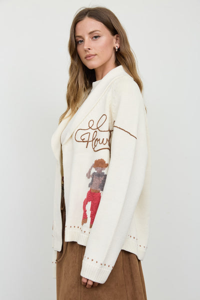 Howdy Embroidered Cardigan
