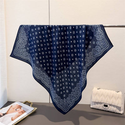 Paisley Herringbone Pattern Silk Scarf