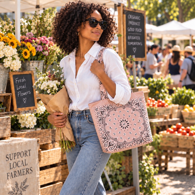 Ellison+Young Bandana Market Tote Bag