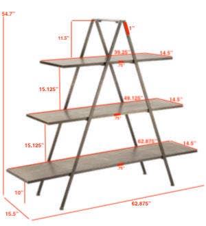 3 Tier A-Frame Display Shelf