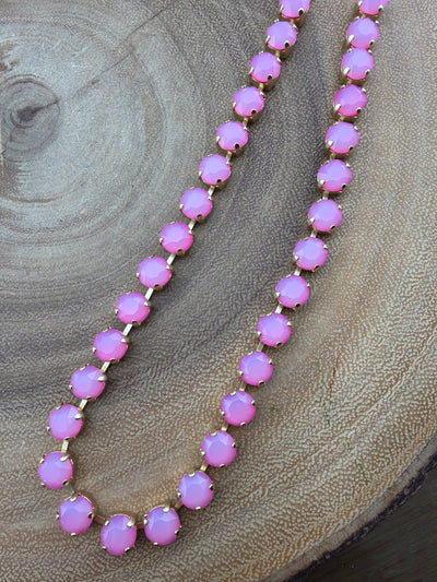 TOVA Oakland Necklace & Izzy Bracelet PINKS