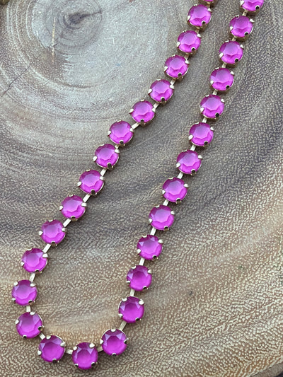 TOVA Oakland Necklace & Izzy Bracelet PINKS