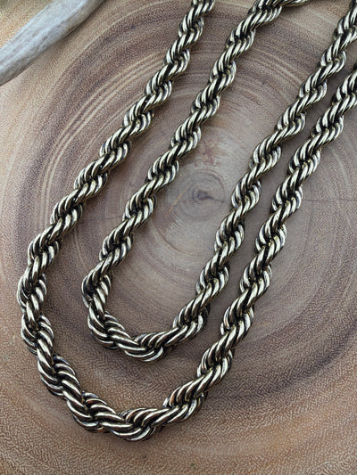Gold or Silver Rope Necklace