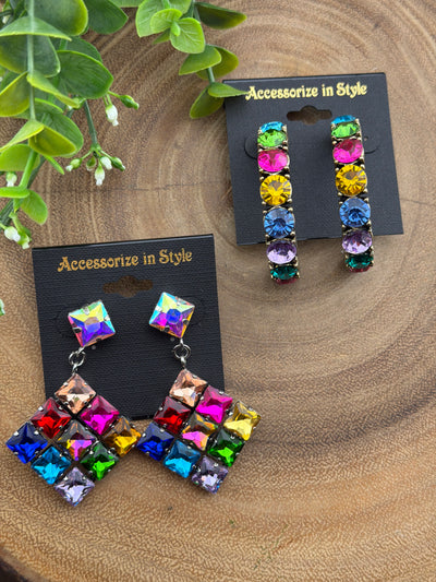 Multi Stone Earrings