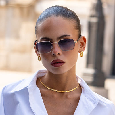 Superior Gold/Blue Sunglasses