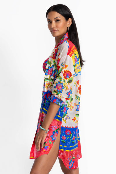 Johnny Was Button Down Shirt Dress - Roumba