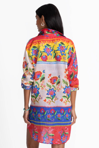 Johnny Was Button Down Shirt Dress - Roumba