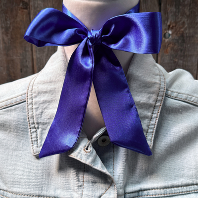 Electric Blue Western Skinny Mini Wild Rag Scarf
