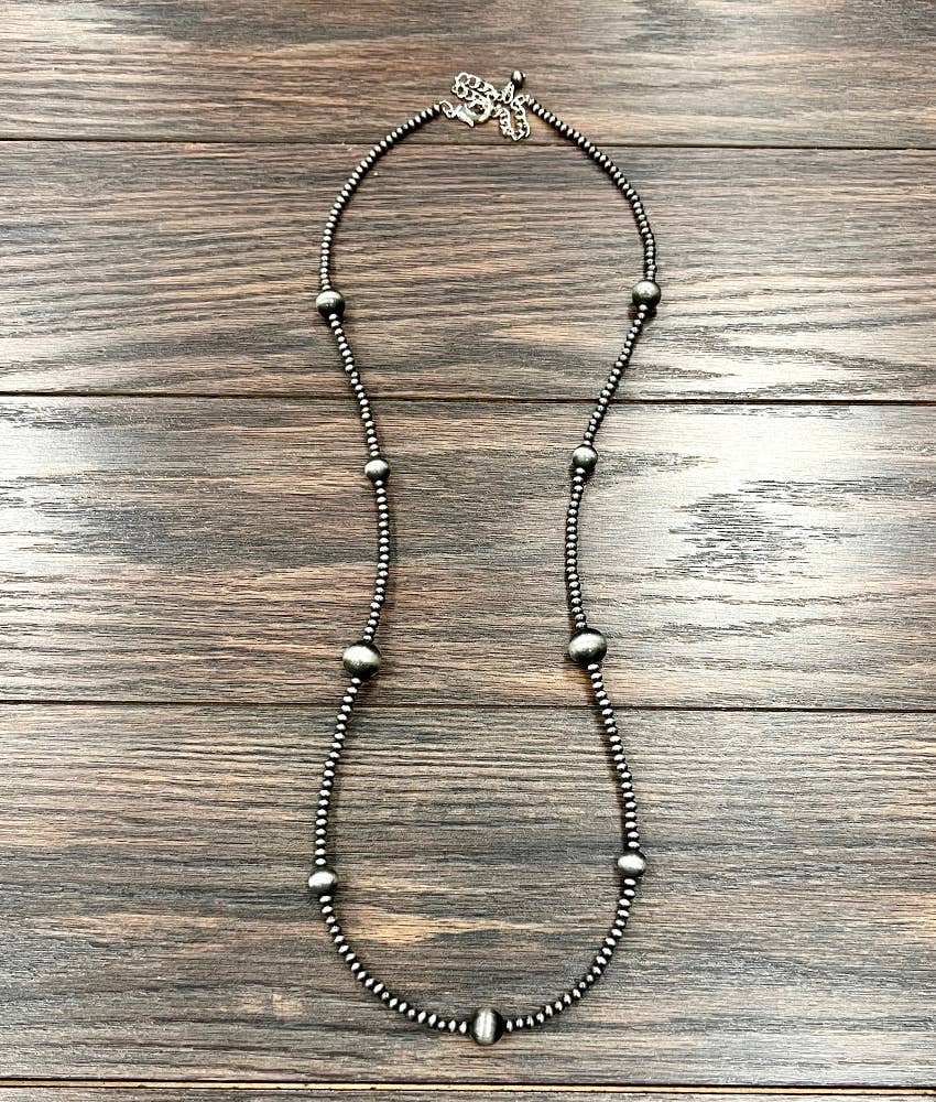 Matty Fashion 3-14mm Navajo Necklace - 34"