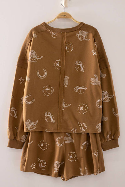 NT12708SET-Western Print Lounge Set