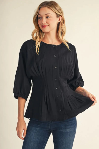 Black Peplum Blouse