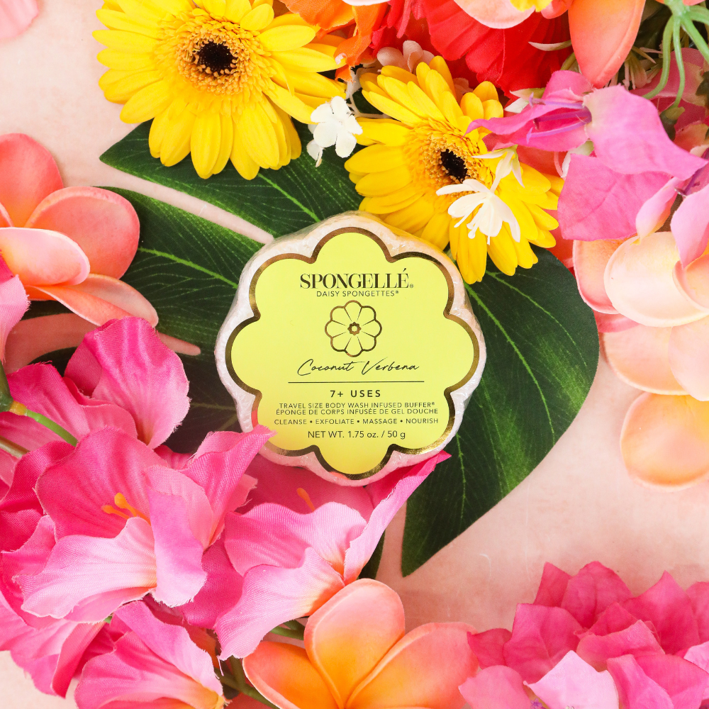 Coconut Verbena Daisy Spongette  | Soap Sponge | White Lotus